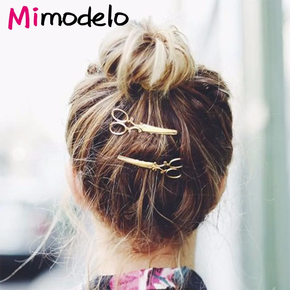 

New Fashion Hairwear Gold Color Cute Scissors Hair Pin Gift For Women Girl
