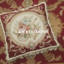 10 К 1" X 14" ручной работы Шерсть Кружево Подушка handknotted подушки без вставки