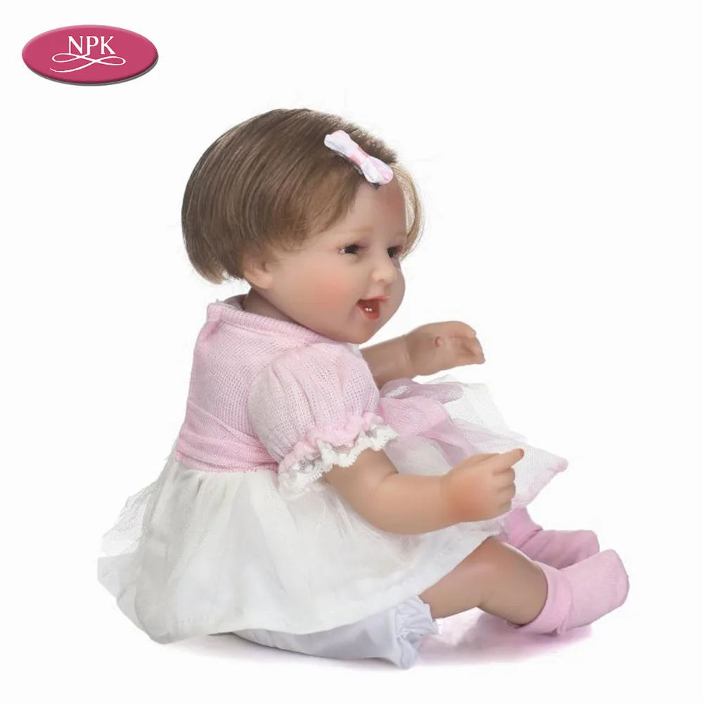NPK 40CM Soft Body Silicone Reborn Baby Doll Play House Toy For Girls Newborn Girl Babies Doll Kids Child Gift Girl Brinquedos (5)
