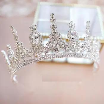 

Luxury Bridal Sparkly Crystal Silver Crown Headwear Wedding Dress Hair Jewelry Tiaras Hot Charismatic Accessories Item NO: XL050