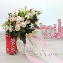 Новая роза невесты свадебное цветочное Мыло свадебный букет из роз лента поддельный Свадебный букет de noiva