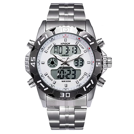 HPOLW Брендовые мужские спортивные часы модные Chronos резиновые мужские водонепроницаемые светодиодный цифровые часы мужские военные часы Relogio Masculino - Цвет: Color 19