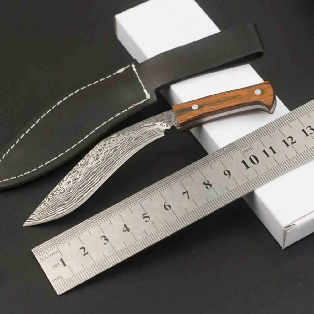 

Portable Folding Knife Stainless Steel Blade Wood Handle Outdoor Rescue Survival Tool for Camping Fishing Hiking Pattern Silver