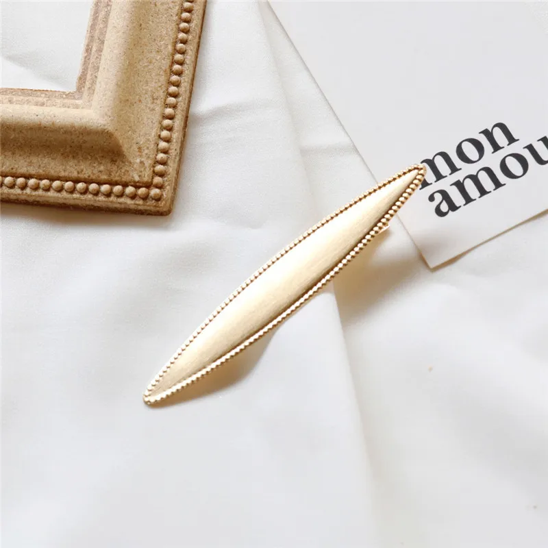 1pc Hair Clips Fashion Girls Retro Metal Gold Silver Brushed Hairgrip Leaf Heart Shape Hairpin New Arrival - Цвет: 5