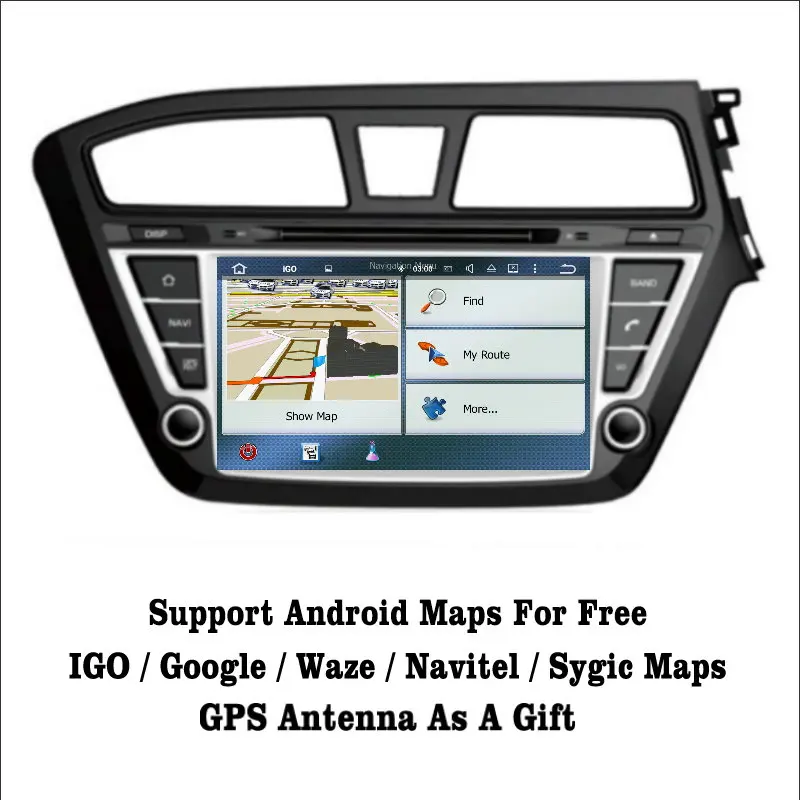 Discount Android 7.1 2G RAM For Hyundai Elite / i20 2014~2017 Car Radio Audio Video Multimedia DVD Player WIFI DVR GPS Navi Navigation 3