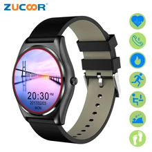 Zucoor Смарт-часы с импульсным Мониторы SmartWatch сердечного ритма Фитнес Часы Беспроводные устройства шагомер Mujer Reloj для Android