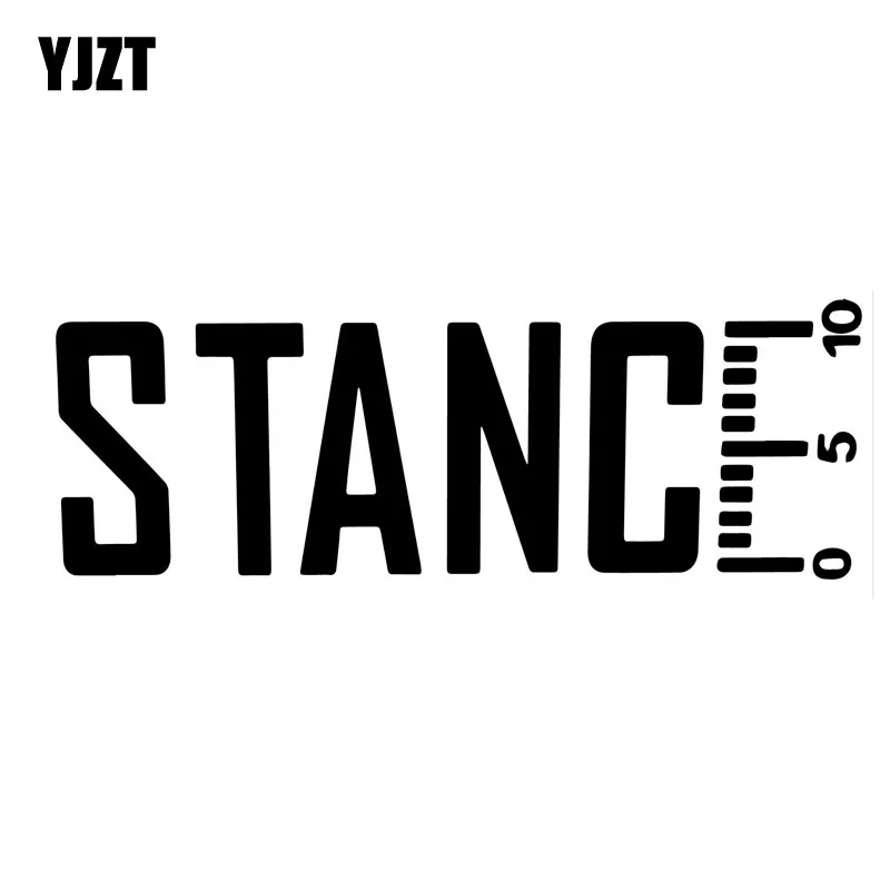 YJZT 15 см * 5 2 STANCE Turbo наклейка забавная Виниловая для автомобиля черный серебристый