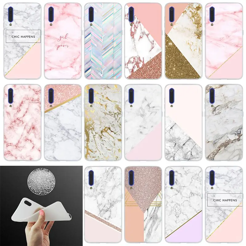 

Phone Case Color Pink and Aqua Marble For Xiaomi 9 se 8 lite 6X 5X Mi a1 a2 A3 Lite f1 Max 3 redmi 7a Note 7 pro 6 5 go Cover