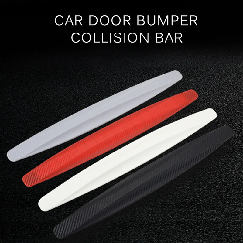 

1 pair Car Bumper Carbon Fibre Protector Corner Guard Scratch Rubber Sticker