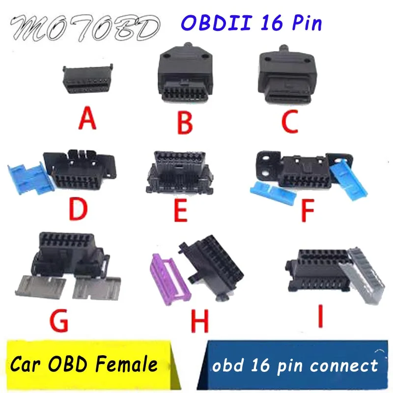 

OBD Male Female Plug OBD2 16Pin Connector OBD II Adaptor OBDII Connector J1962 OBD2 Connector in stock