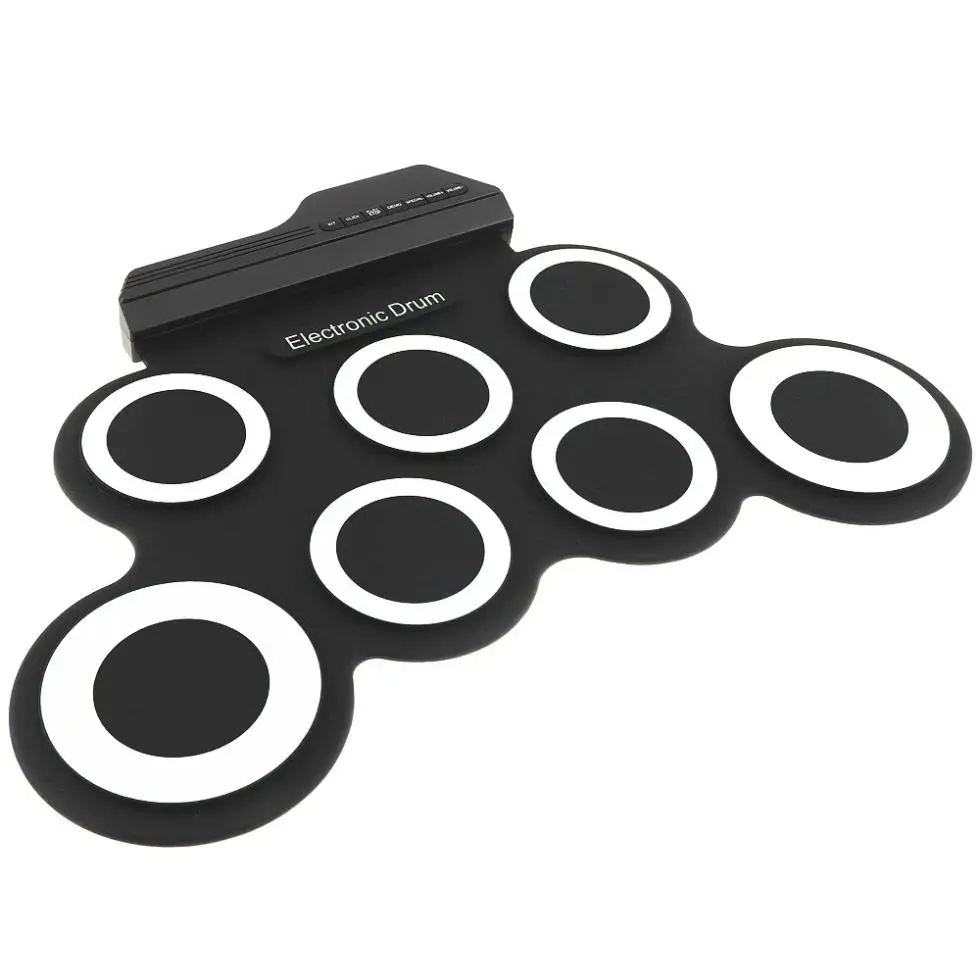  SLADE Portable Electronic Digital USB 7 Pads Roll up Set Silicone Electric Drum Kit with Drumsticks