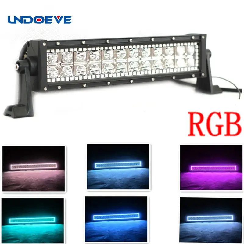 Undoeve 7 5 дюймов 36 Вт RGB LED рабочее освещение бар 12 В водонепроницаемый IP67 для
