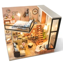 CUTEBEE DIY Doll House Wooden Doll Houses Miniature dollhouse Furniture Kit Toys for children Christmas Gift TD16 CUTEBEE DIY Doll House Wooden Doll Houses Miniature dollhouse Furniture Kit Toys for children Christmas Gift TD16