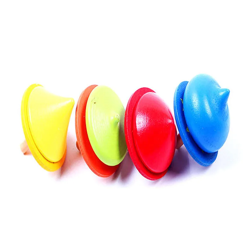 New Baby Educational Toy 4 Pcs Cartoon Colored Wooden Spinning Top Toy Wood Gyro Classic Learning Educational Toys for Kids New Baby Educational Toy 4 Pcs Cartoon Colored Wooden Spinning Top Toy Wood Gyro Classic Learning Educational Toys for Kids