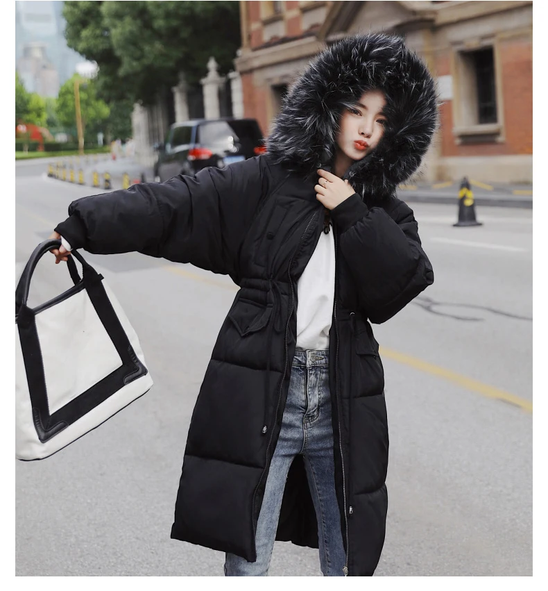 Parkas Couleur Vers Down Solide Fourrure D'hiver Mode Dames Slim Vente Long Blue De 2018 Chaude black B732 Coton Femmes whit red Bas Le Couture Lâche Grand Manteau gray PUEqP