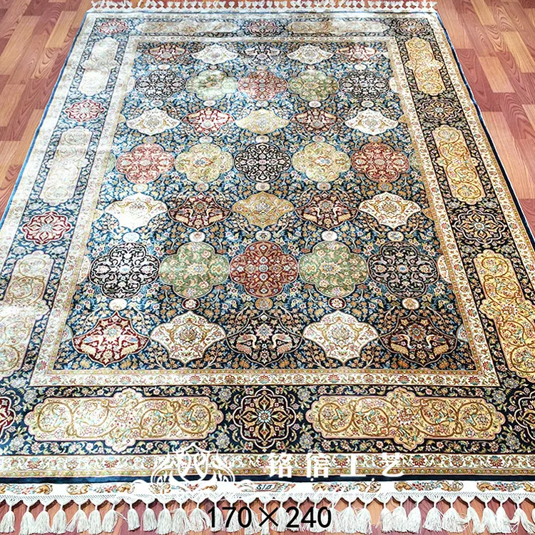5,5 'x8' геометрический цветочный ковер ручной работы турецкий ковер ручной работы шелковые ковры для дома