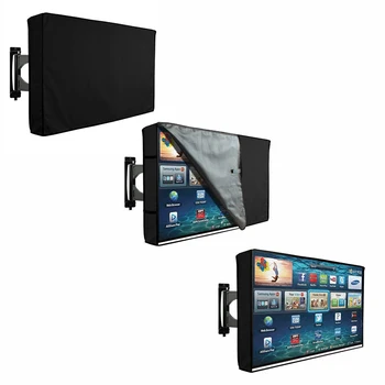 

Outdoor TV Cover with Transparent FRONT FLAP Bottom Cover Weatherproof Dustproof Material Protect LCD Television TV Cover