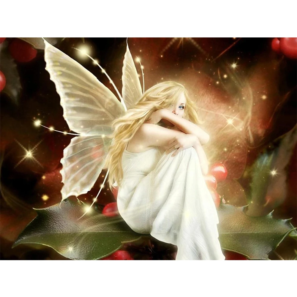 

LI LOYE Full Round Diamond 5D DIY Diamond Painting Angel girl pattern 5D Embroidery Cross Stitch Mosaic Decorative gifts RT828