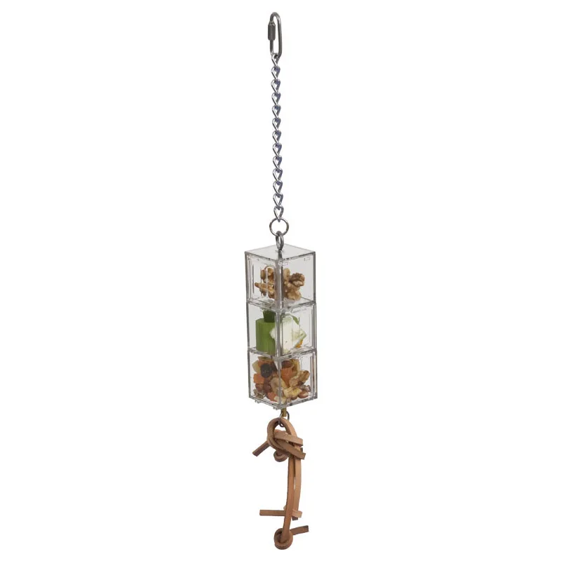 

CAITEC Bird Toys Three Door Slide Tough Durable Bite Resistant Foraging for Medium or Large Size Parrots