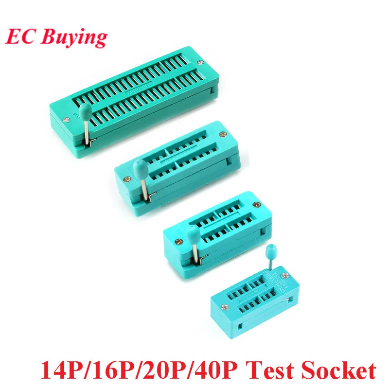 

IC Sockets IC lock seat Test Universal Test Socket Narrow 14Pin/16Pin/20Pin/40Pin ZIF Socket 14P/16P/20P/40P