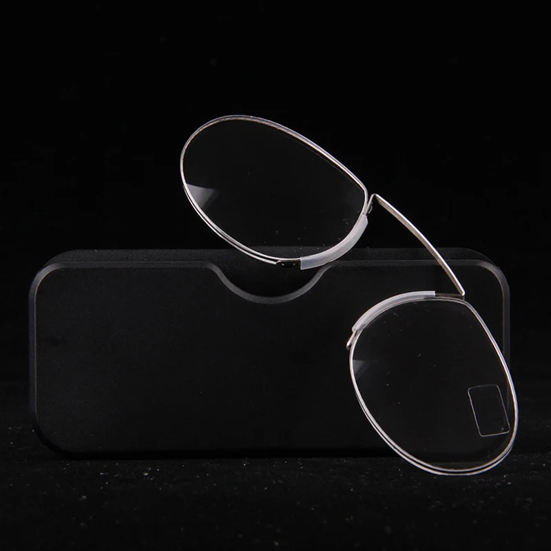 Zilead, портативные очки для чтения с зажимом для носа, ультралегкие, SOS Pince Nez, оптические очки для дальнозоркости для мужчин и женщин+ 1,0+ 1,5+ 2,0+ 2,5+ 3,5 - Цвет оправы: black