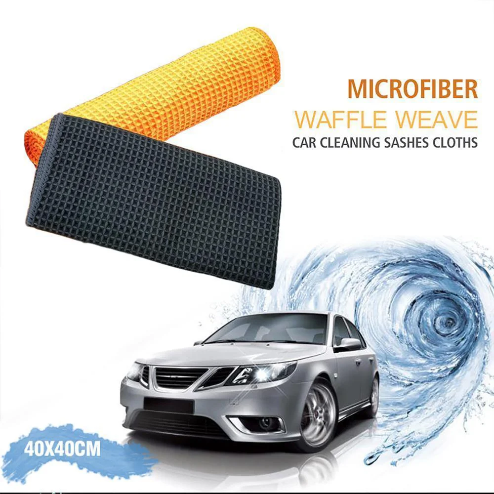 Vehemo 1pc40x40cm Microfiber Car Wash Towel Glass Cleaning Water Drying