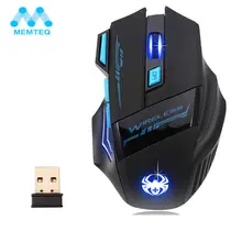 MEMTEQ 2.4G Wireless Mouse Optical Mouse 5 Buttons 2400DPI Computer Wireless Gaming Mouse LED Nighthawk F14 7D Gaming Mouse LED