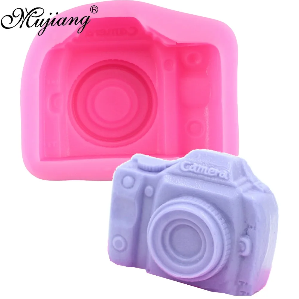 

Mujiang Camera Silicone Soap Molds Candle Resin Clay Mold Fondant Cake Decorating Tool Chocolate Cake Kitchen Baking Mould CD043