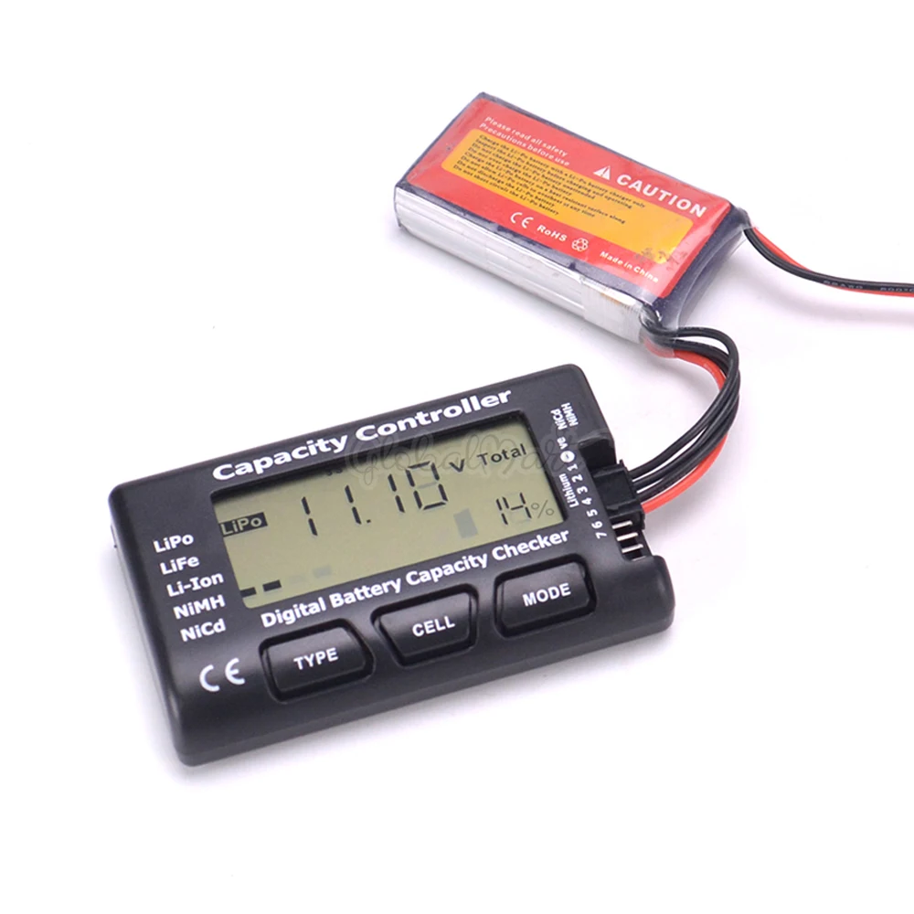 RC CellMeter-7 Digital Battery Capacity Checker LiPo LiFe Li-ion Nicd NiMH Battery Voltage Tester Checking CellMeter 7 (1)