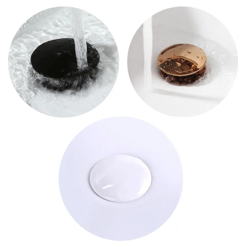 Preise Qualität Messing Bad Becken Pop Up Drain Mit Überlauf Design Schwarz Weiß Chrom Zirkon gold rose gold ORB 6 farben