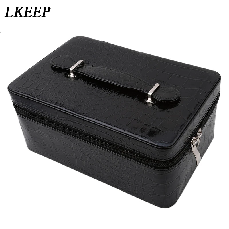 

84 Bottles Essential Oil Storage Bag Double Zipper PU leather Cosmetic Case Carrying Case Nail Polish Bottle Holder Cosmetic Box
