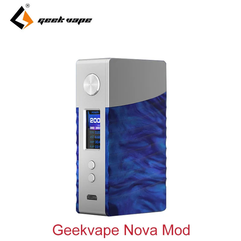 2 шт./лот оригинальный Geekvape Nova box mod 200 w e cig питание от AS200 чипсет для zeus dual RTA гораздо