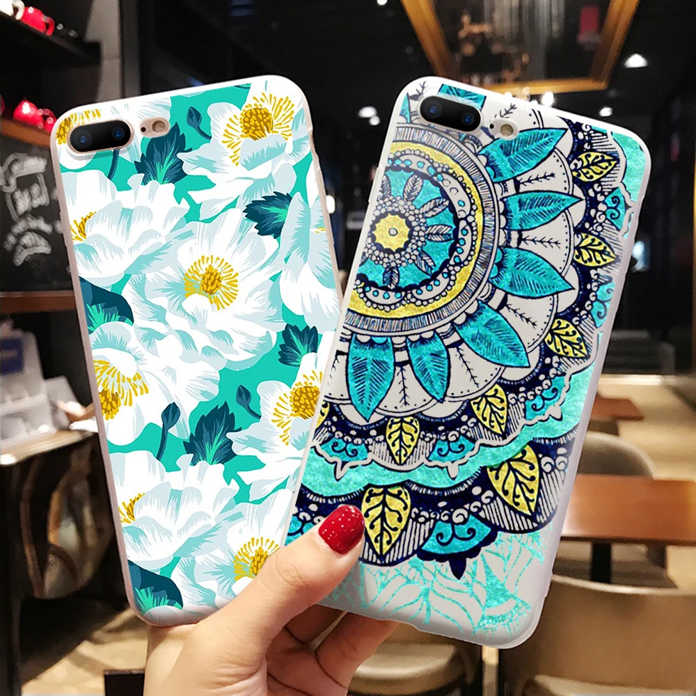 Матовый Прозрачный чехол для телефона с цветочным рисунком iPhone XS Max XR чехлы розы X