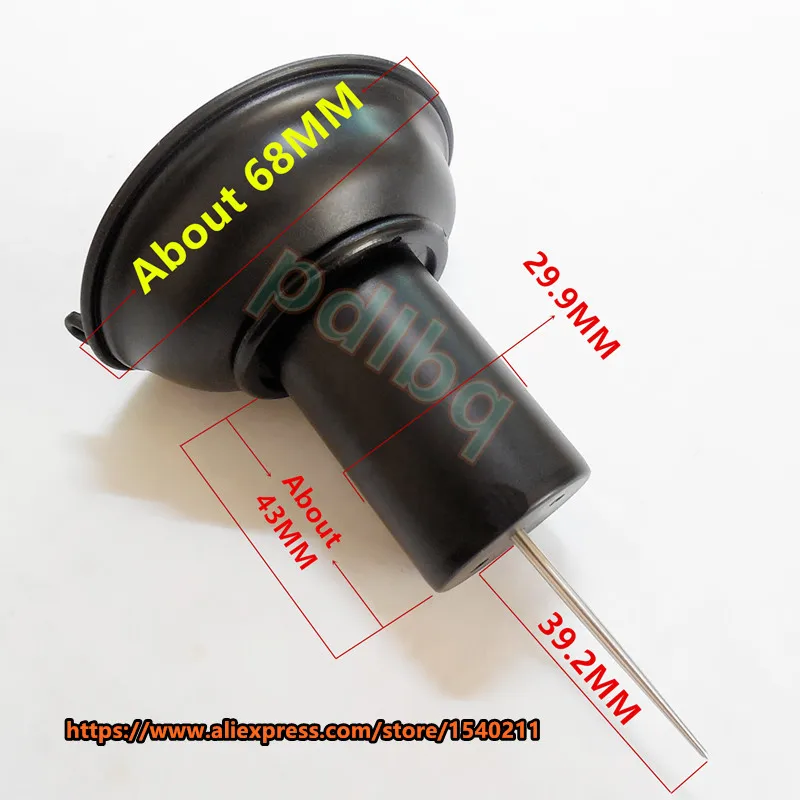 Diameter 29.9MM Keihin carburetor vacuum diaphragm plunger assembly(configured Jet needle)Used