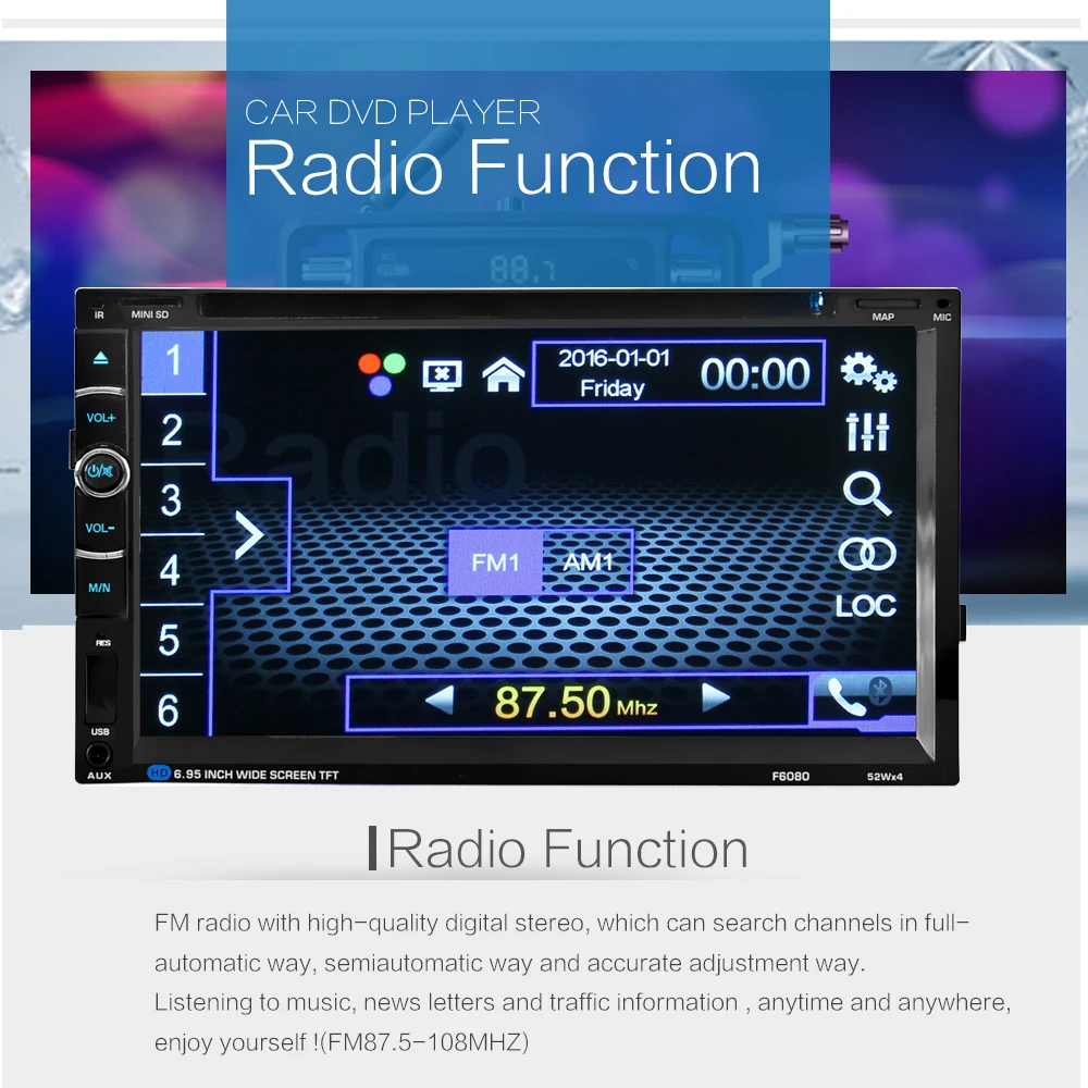 Excellent LTBFM Autoradio 2 Din Car DVD Player 7" inch Touch Screen Bluetooth Car Radio 2DIN Car Audio AUX FM Support RearView Camera 13