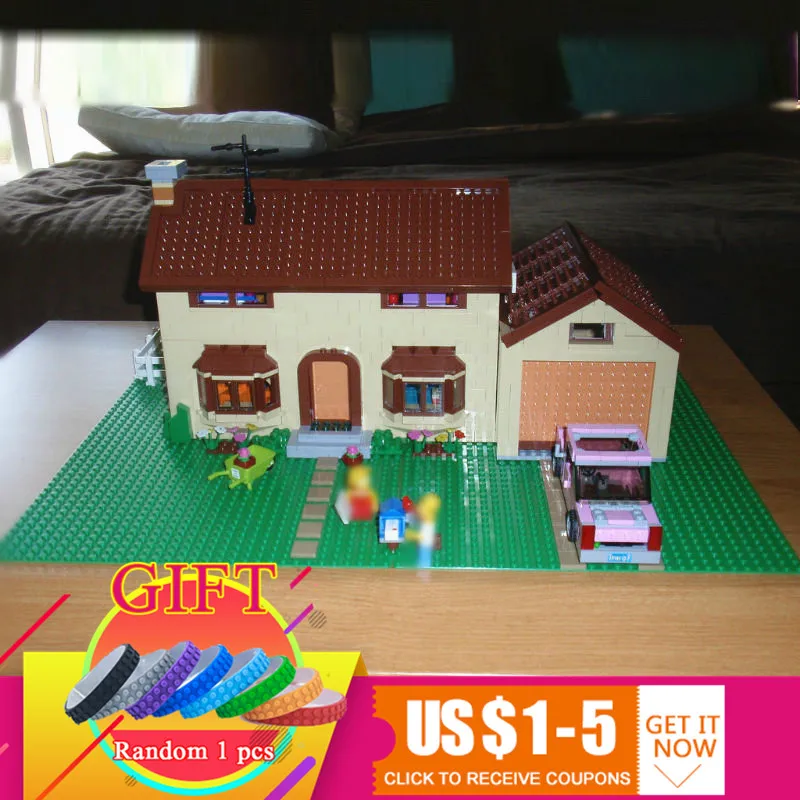 

16005 2575Pcs The Simpsons Bart Homer the Kwik-E-Mart Action Funny Model Building Block Bricks Compatible with 71016 lepin