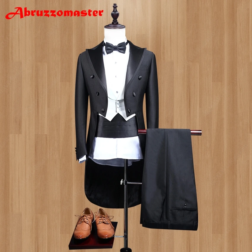 

New Men Suit Tuxedo Wedding Suit For Man Spring Autumn Slim Fit Mens Suits Prom Groom Party Male Dress Suit (Jacket+Vest+Pant)