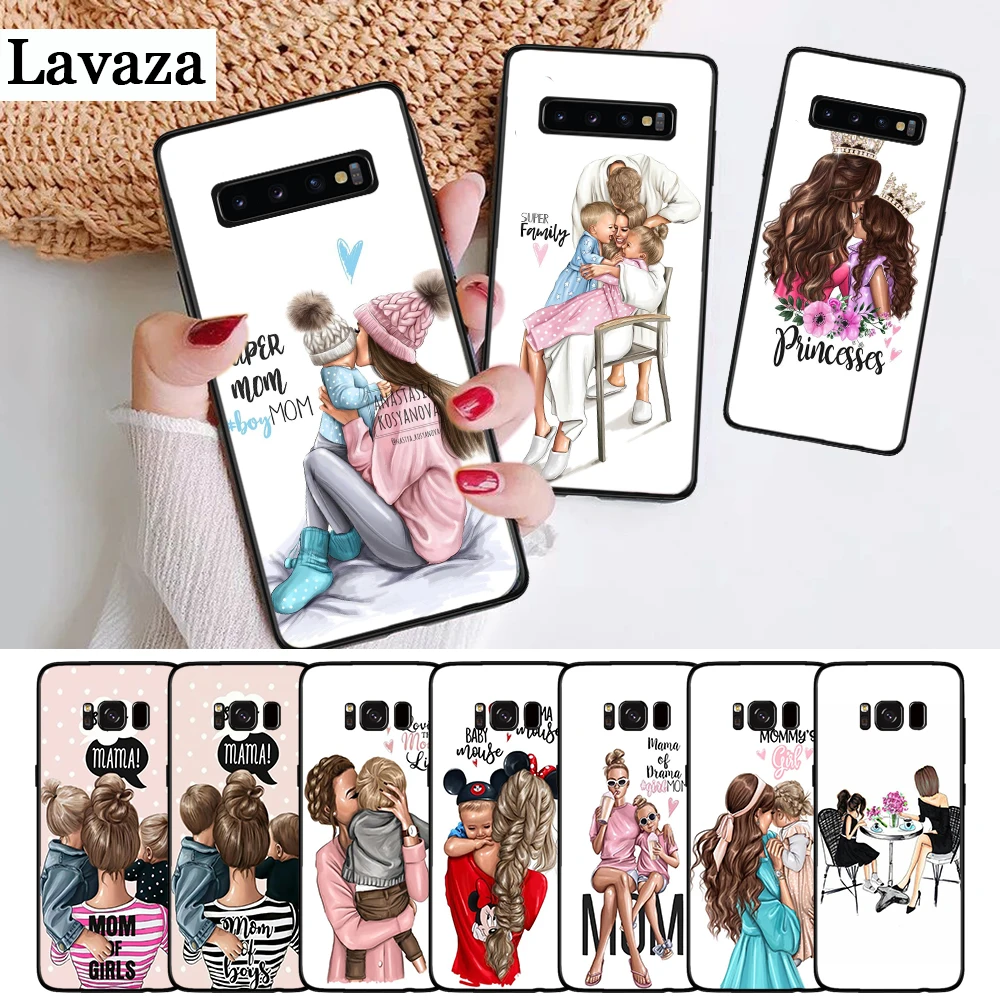 

Lavaza Mom and baby Special Offer Luxury Silicone Case for Samsung S6 Edge S7 S8 Plus S9 S10 S10e Note 8 9 M10 M20 M30