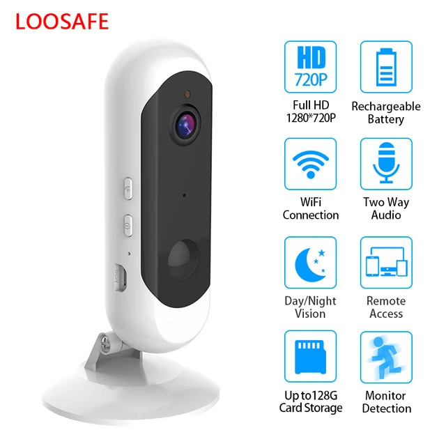 LOOSAFE Smart Battery camera 1080P HD IP Camera Wireless Wifi Indoor Security Camera Home