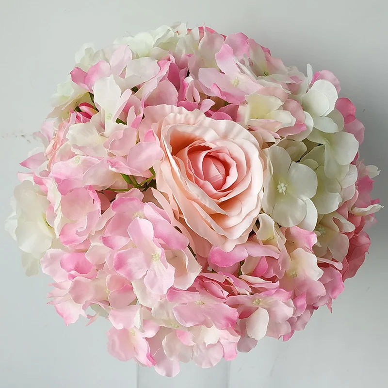 Искусственный цветок 36 см, шар, имитация розы, Гортензия, полушарие, свадебное украшение для рабочего стола, Флорес, римская колонна, украшение - Цвет: 30cm