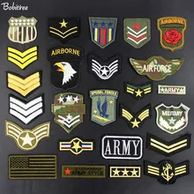 Армейские военные нашивки, вышивка, железные нашивки, флаг, американские ВВС, армейские Значки для одежды, аксессуары