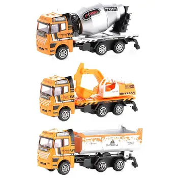 

RCtown 3PCS Diecast Metal Car Models Play Set Builders Construction Trucks Vehicle Playset