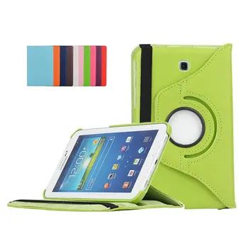 

360 Degrees Rotating Litchi PU Leather Flip Cover Case For Samsung GALAXY TAB4 7.0 T235 T231 SM-T230 7 inch Tablet