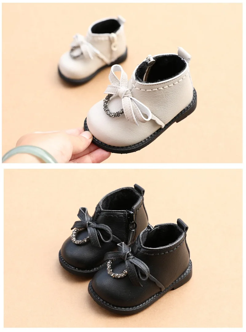 Sapatos de Algodão Anos de Idade Sapatos de Princesa Infantil da Criança Inverno Moda Menina Botas Curtas 1-2 Bebês Primeiros Caminhantes 3 de princesa infantil da criança primeiros caminhantes