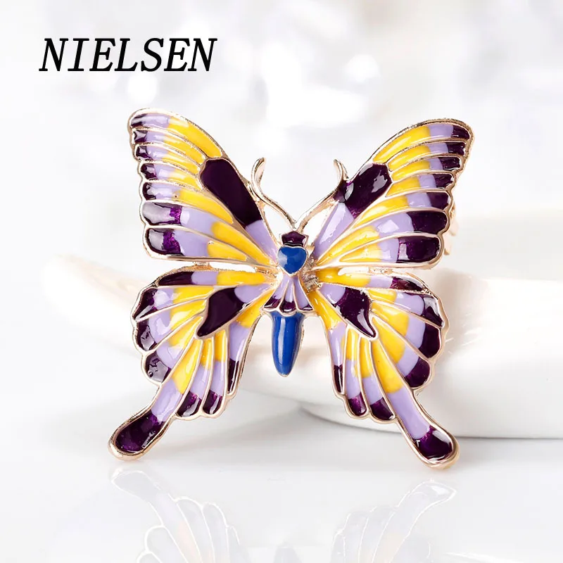 NIELSEN New Stylish And Beautiful Creative Brooches For Women Brooch Butterfly Alloy Material Ladies Costume Jewelry | Украшения и