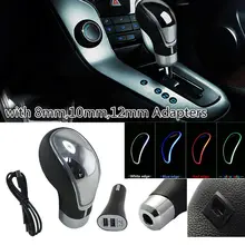 Тачскриновый планшетный компьютер чувствительный светодиодный свет переключения передач ручка переключения рулевого механизма автомобиля RGB 7-Цвет USB зарядка