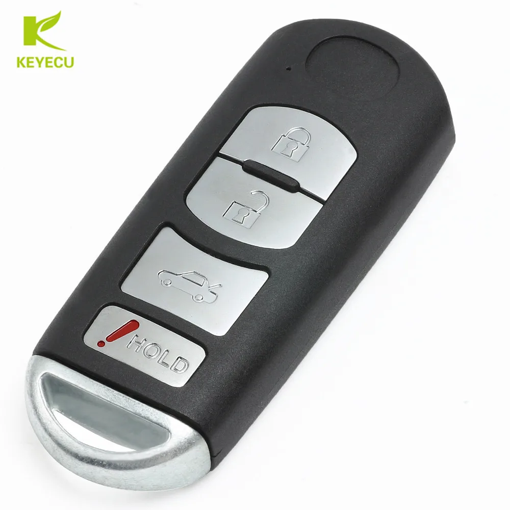 

KEYECU New Smart Replacement Remote Key Shell Case Fob 4 Button for Mazda 3 5 6 CX-7 CX-9