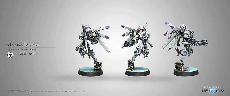 [Loong Way Miniatures] Corvus Belli Infinity 0610 GARUDA TACTBOTS 32 мм Металлические Миниатюрные