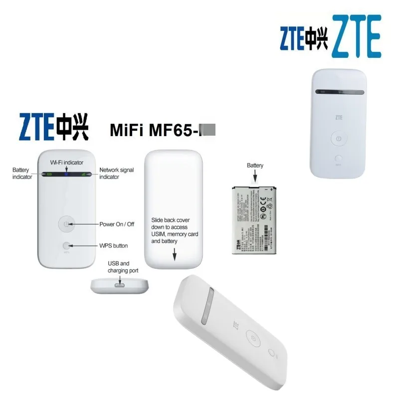 Разблокированный Мобильный Wi-Fi роутер 3G 21 Мбит/с zte mf65 | Компьютеры и офис