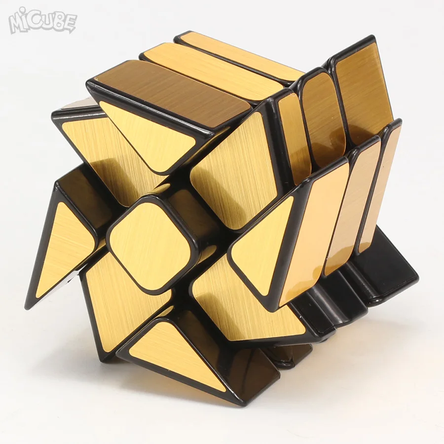 Micube зеркальный кубик горячего колеса MofangJiaoshi Windmirror cube серебристый золотой с глянцевым покрытием Блестящий Cubing школьная щетка стикер игрушка